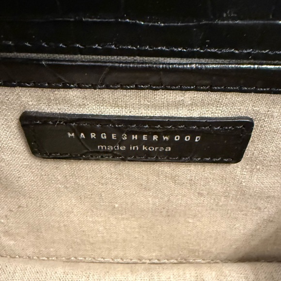 Margesherwood Leather Croc-Embossed Bag in Black - Picture 5 of 12